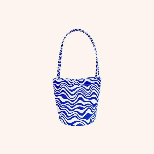 Cobalt Wave Bucket Bag