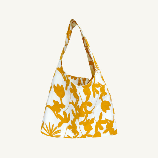 Mustard Floral Semi Bag