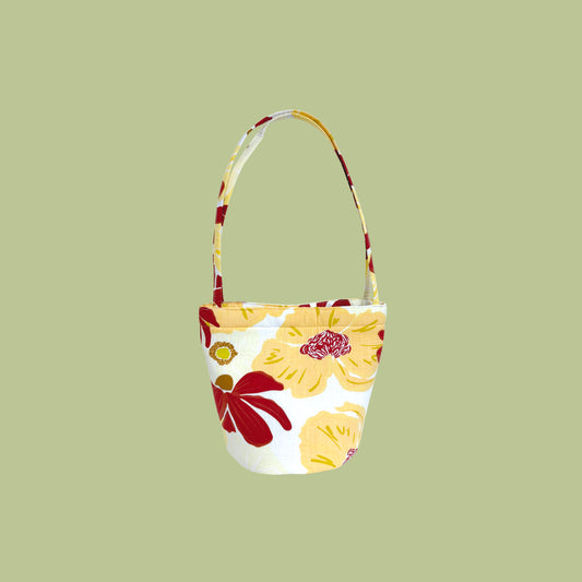 Canary Hibiscus Bucket Bag