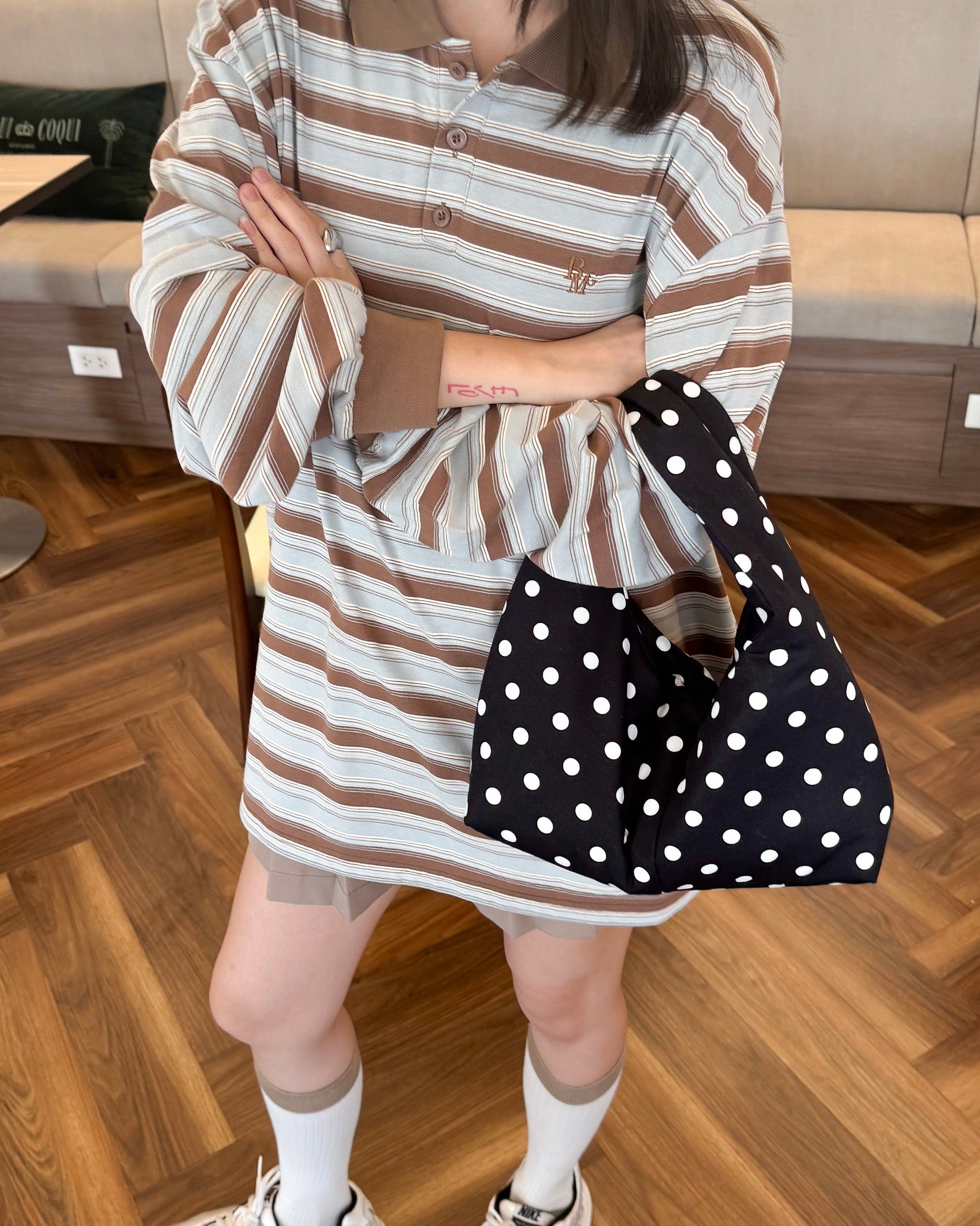 MINI BUTTER BAG - MIDNIGHT POLKA DOT