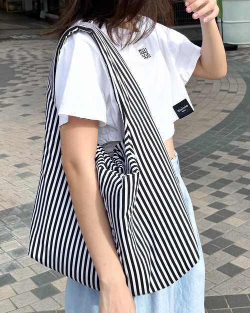 BUTTER BAG - BLACK STRIPED