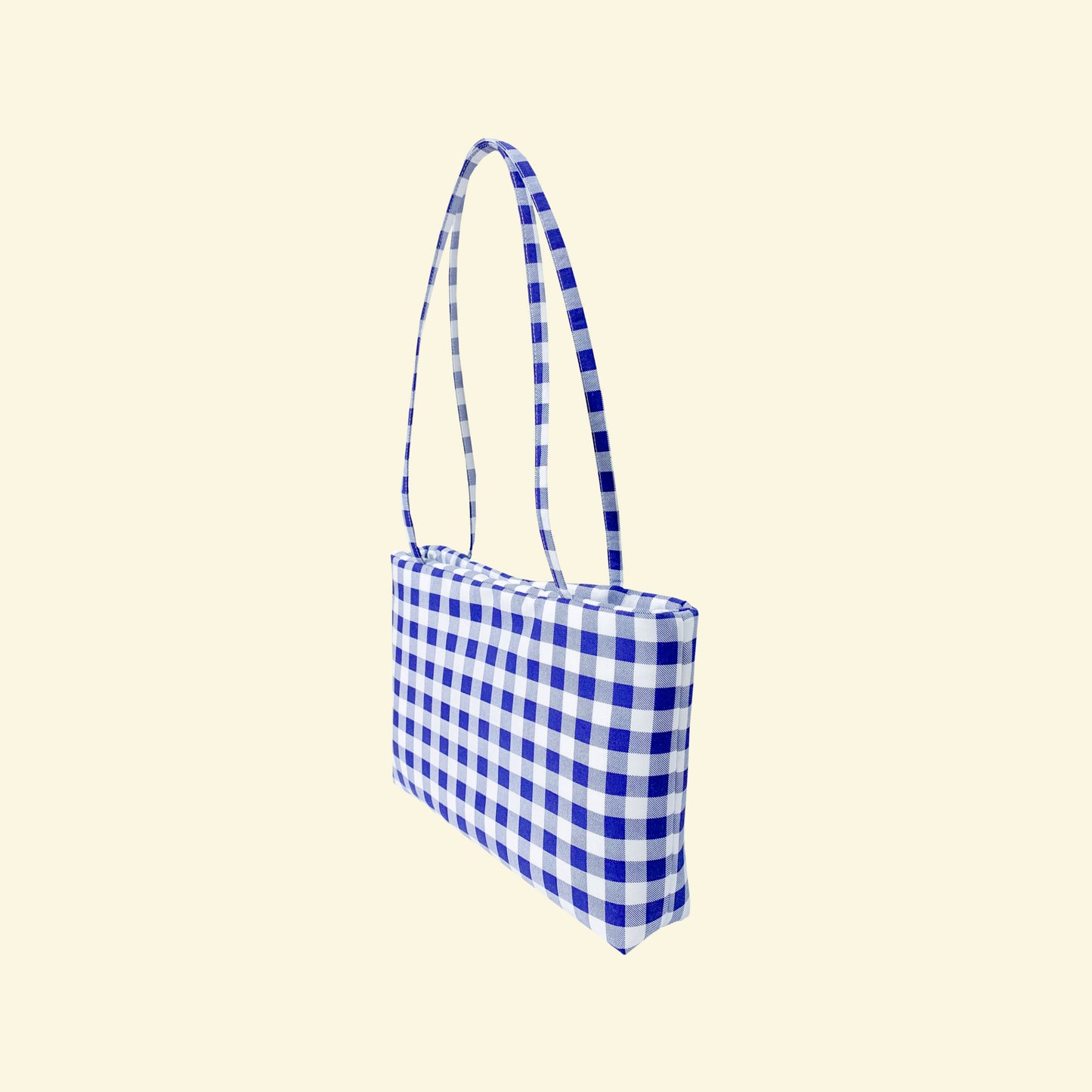 Lapis Gingham Shoulder Bag